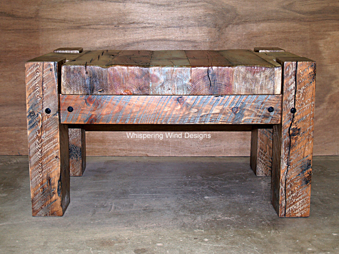 Reclaimed Repurposed Barn Wood Beetle Kill Pine Timber Table 01d